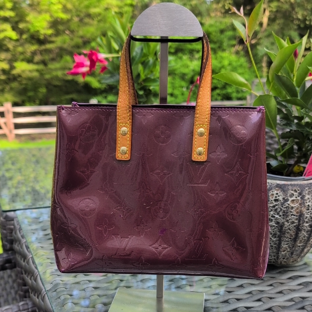 Louis Vuitton Plum and Tan Tote